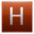 Letter H orange